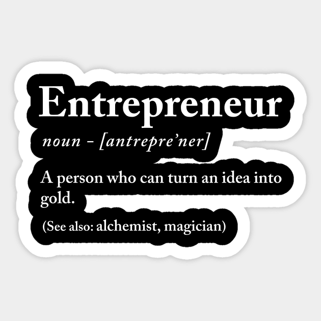 Entrepreneur definition Sticker by Periaz